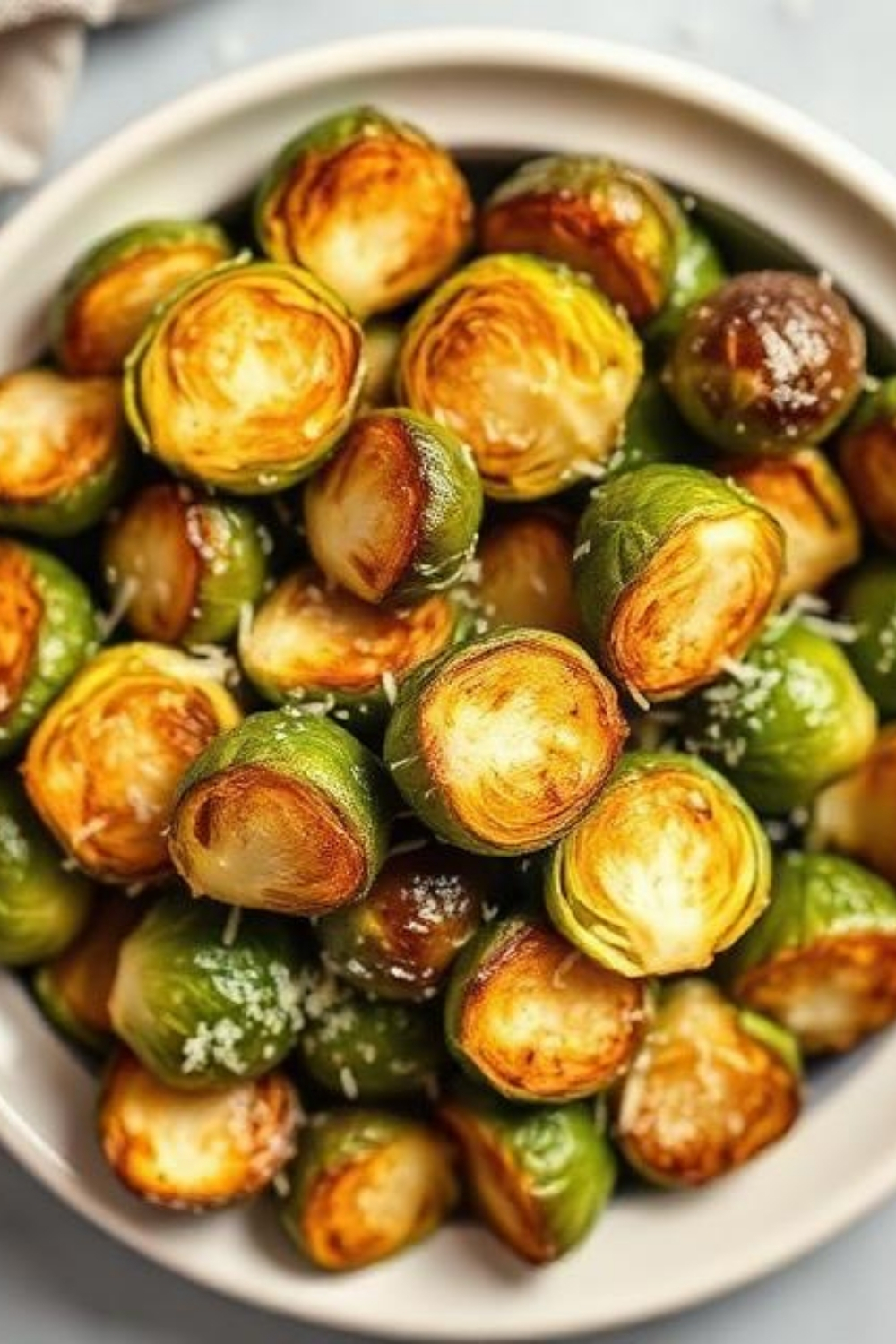 Air Fryer Garlic Parmesan Brussels Sprouts