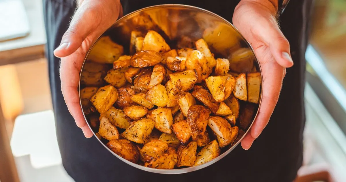 Air Fryer Greek Roasted Potatoes