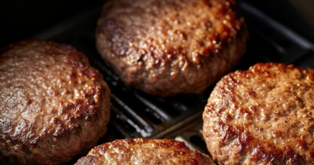Air Fryer Juicy Beef Burger Patties